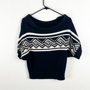 WHITE HOUSE BLACK MARKET Alpaca Blend Short Sleeves Cropped Sweater, Size Small